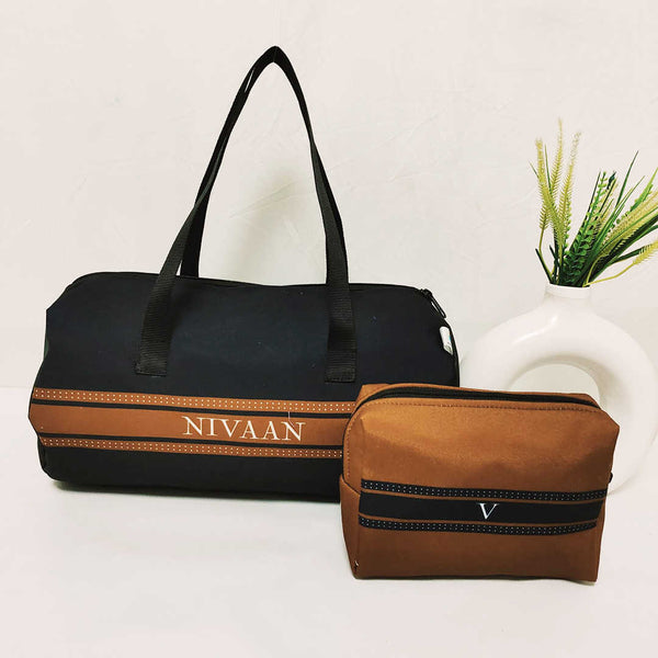 Personalised Duffle Bag & Box Pouch Kids Gift Combo